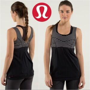 Lululemon Tame Me Tank Black / Parallel Stripe BLK E1.